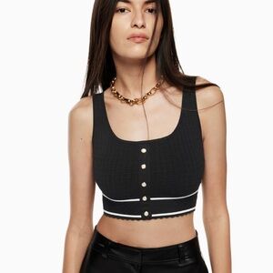 Babaton Sculpt Knit Button Tank